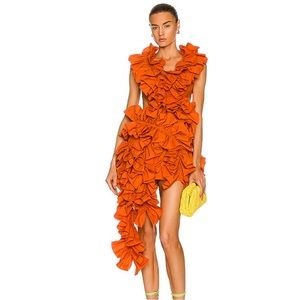 AKNVAS BURNT ORANGE “Olive Dress”